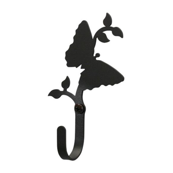 Village Wrought Iron Village Wrought Iron WH-38-XS Butterfly Wall Hook Extra Small - Black WH-38-XS - main